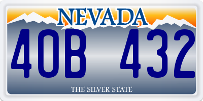 NV license plate 40B432