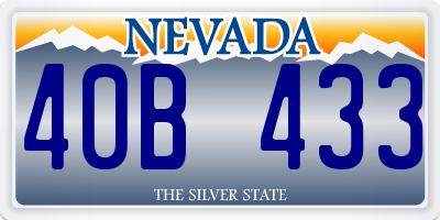 NV license plate 40B433