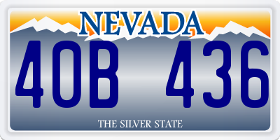 NV license plate 40B436