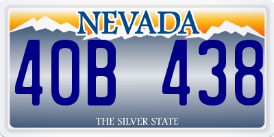 NV license plate 40B438