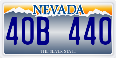 NV license plate 40B440