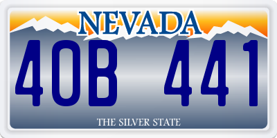 NV license plate 40B441