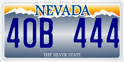 NV license plate 40B444