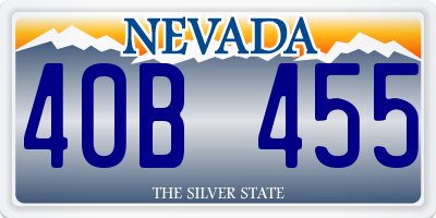 NV license plate 40B455