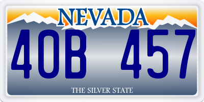 NV license plate 40B457