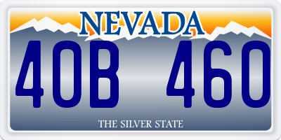 NV license plate 40B460