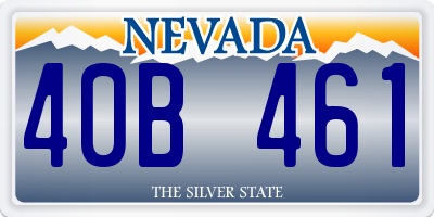 NV license plate 40B461