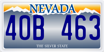 NV license plate 40B463