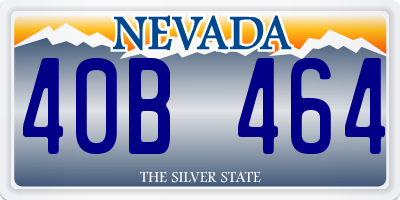 NV license plate 40B464