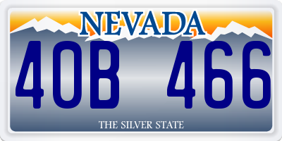 NV license plate 40B466
