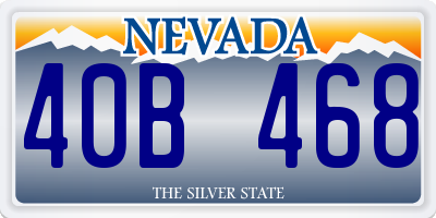 NV license plate 40B468