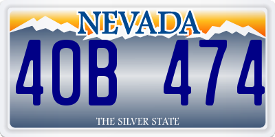 NV license plate 40B474