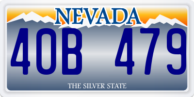 NV license plate 40B479