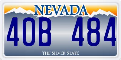 NV license plate 40B484