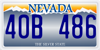 NV license plate 40B486