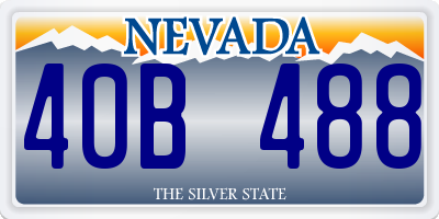 NV license plate 40B488