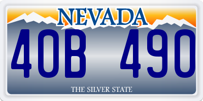 NV license plate 40B490