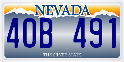 NV license plate 40B491
