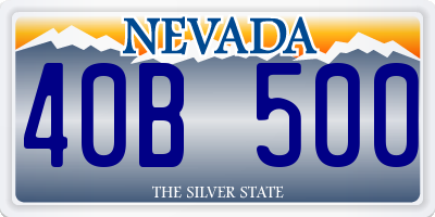 NV license plate 40B500