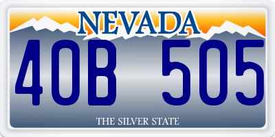 NV license plate 40B505