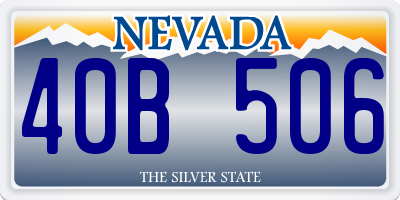 NV license plate 40B506