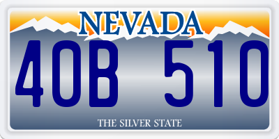 NV license plate 40B510