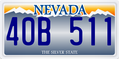 NV license plate 40B511