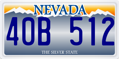 NV license plate 40B512