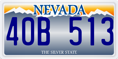NV license plate 40B513