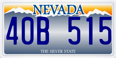 NV license plate 40B515