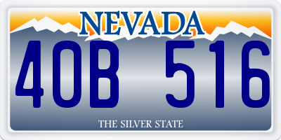 NV license plate 40B516