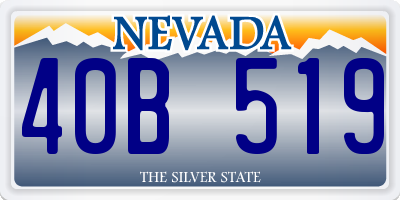NV license plate 40B519
