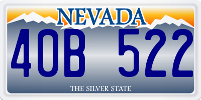 NV license plate 40B522