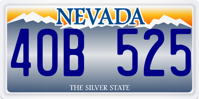 NV license plate 40B525