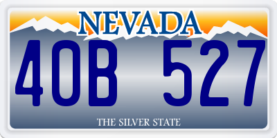 NV license plate 40B527