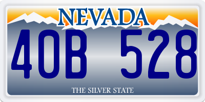 NV license plate 40B528