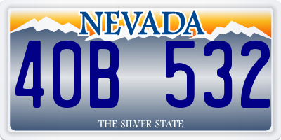 NV license plate 40B532