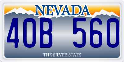 NV license plate 40B560