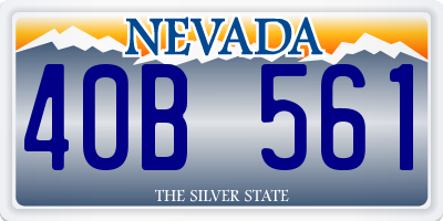 NV license plate 40B561