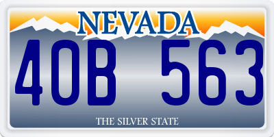 NV license plate 40B563
