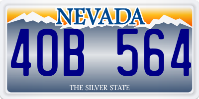 NV license plate 40B564