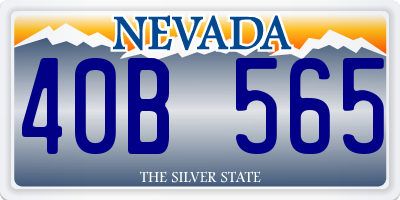 NV license plate 40B565
