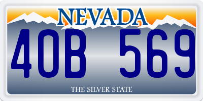 NV license plate 40B569