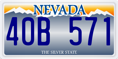 NV license plate 40B571