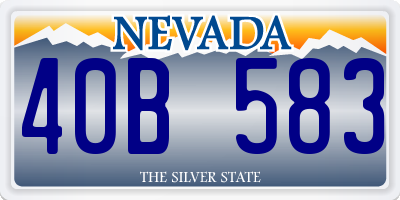 NV license plate 40B583