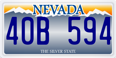 NV license plate 40B594