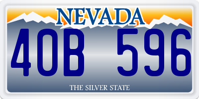 NV license plate 40B596