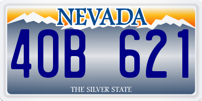 NV license plate 40B621