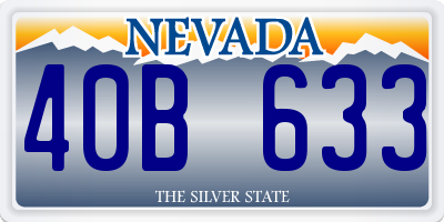 NV license plate 40B633