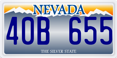 NV license plate 40B655